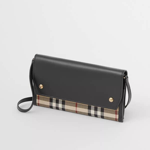 【バーバリー バッグ 偽物】ヴィンテージチェック&レザー フォンケース 80418021